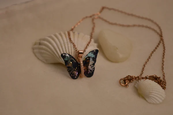 Black Butterfly Necklace - Image 2