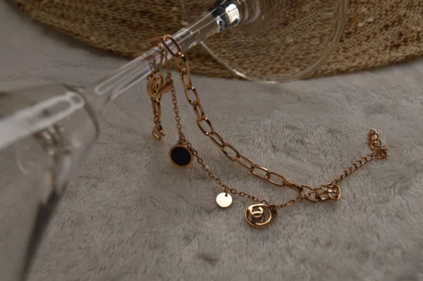 Chanel Inspired Layered Bracelet