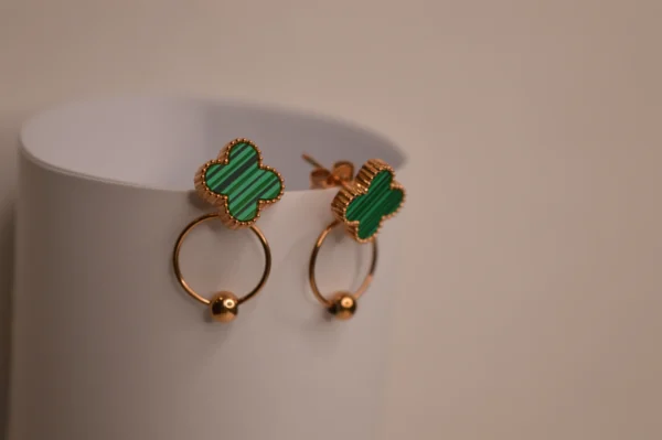 Clover Emerald Studs earrings 1
