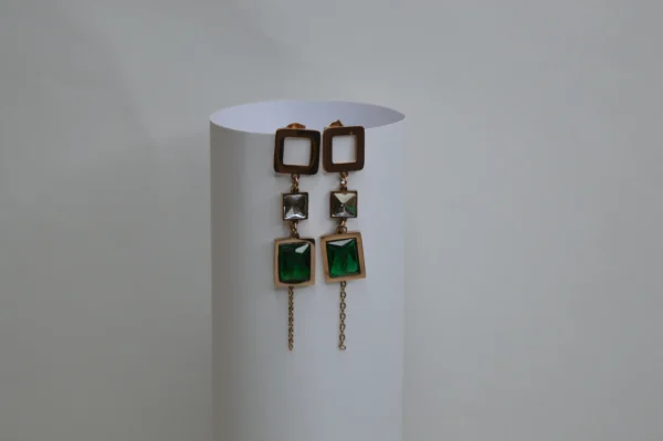 Green Cascade earrings